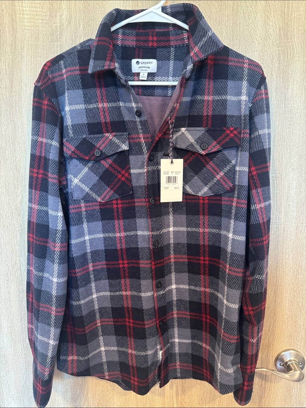 Sperry Men's Plaid Shirt - Red, Black, Gray